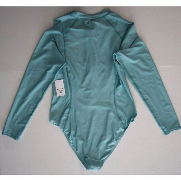 Billabong 2403002502 WMN Sz XL Dusty Teal Beach Babe L/S Rashguard Surfsuit - Picture 2 of 9